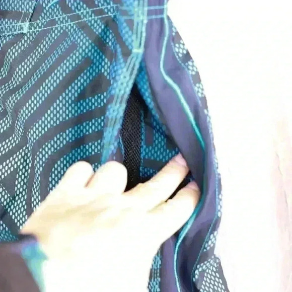 Speedo Swim Trunks Board Shorts M Liner 2 Pockets Blue & Teal Excellent Shape - Picture 6 of 14